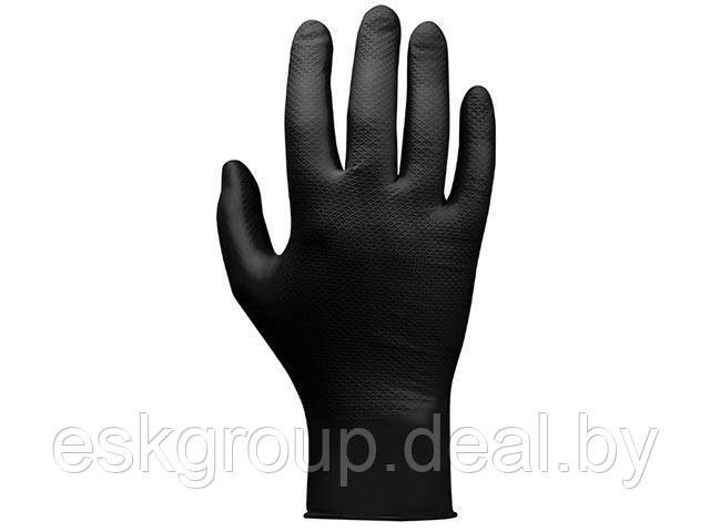 Перчатки нитриловые, р-р 9/L, черные, уп. 25 пар, JetaSafety (Ультрапрочные нитриловые перчатки JetaSafety - фото 1 - id-p200109579