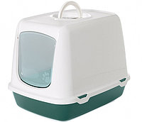 Туалет-домик для кошек SAVIC Oscar 37х50х39 см белый/зеленый (02650WMG)