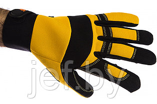 Перчатки виброзащитные из синтетической кожи р-р 10/xl черно-желтые JETA SAFETY JAV01-10/XL