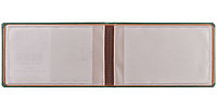 Визитница из искусственной кожи «Корсика» 105*65 мм, 1 карман, 20 листов, зеленая