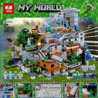 Конструктор My World 7610  "Пещера в горах" Minecraft, 2688 деталей, Аналог LEGO Minecraft 21137