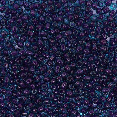 Бисер, (стекло), 11/0, упак./20 гр., Astra&Craft (304 т. синий с фиолетовым центром), фото 2