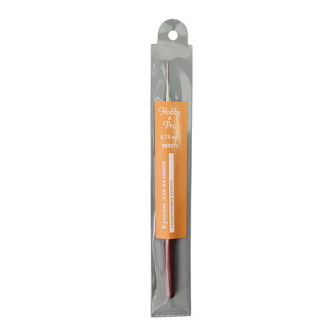 955075 Крючок для вязания с пластиковой ручкой, 0,75мм, Hobby&Pro, фото 2