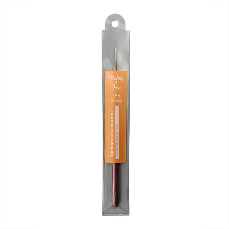 955100 Крючок для вязания с пластиковой ручкой, 1мм, Hobby&Pro, фото 2