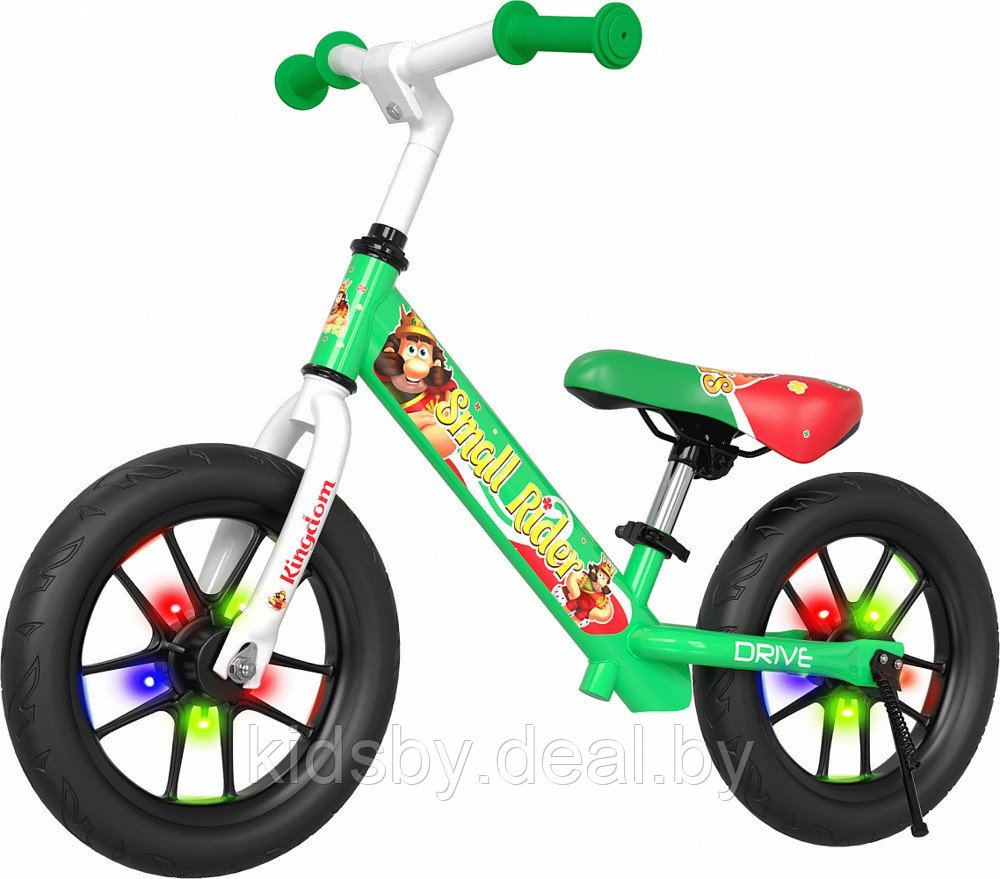 Детский беговел Small Rider Drive 3 Flash (зеленый) светящиеся колеса - фото 1 - id-p200120220