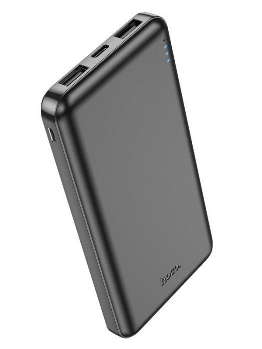 Внешний аккумулятор Hoco Power Bank J100 10000mAh черный пауэрбанк для зарядки телефона - фото 1 - id-p200064734