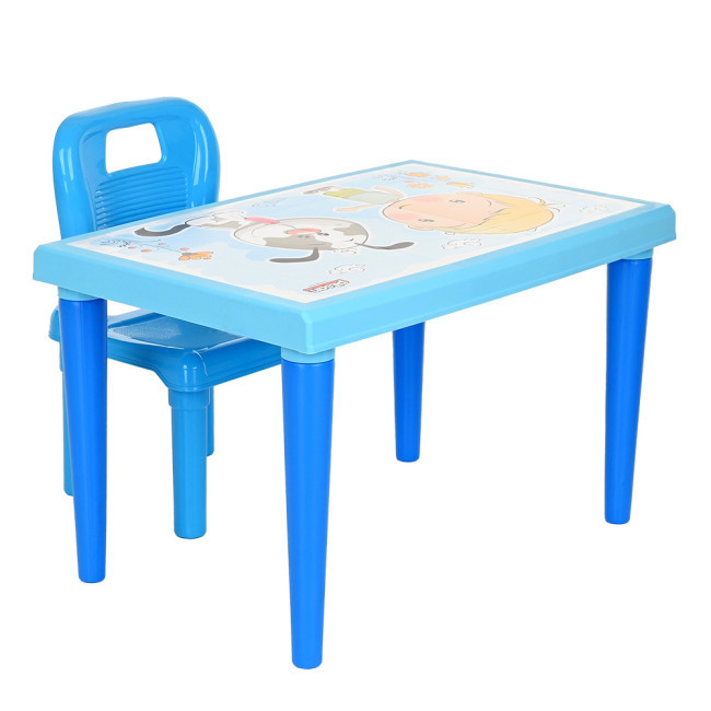 Набор Столик+1 стульчик Pilsan Blue Голубой 70х47х43,5см 03516 - фото 1 - id-p200068873