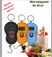 Портативные электронные весы (Безмен) Portable Electronic Scale до 50 кг Голубые