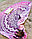Круглое пляжное парео / селфи  коврик / пляжная подстилка / пляжное покрывало / пляжный коврик Кексик розовый, фото 2
