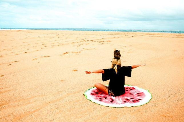 Круглое пляжное парео / селфи коврик / пляжная подстилка / пляжное покрывало / пляжный коврик Пончик розовый - фото 3 - id-p181594468
