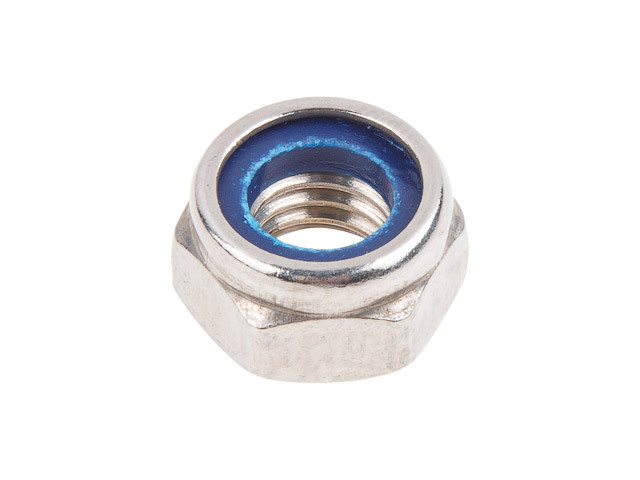 Гайка М6 со стопорным кольцом, нерж.сталь (А2), DIN 985 (100 шт) (STARFIX) - фото 1 - id-p200122175