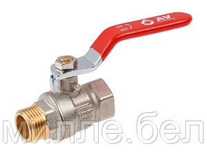 Кран шаровый 1/2" нар.-вн. ручка PN40, AV Engineering