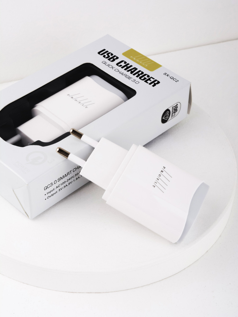 Сетевое зарядное устройство PROFIT ES-D44S USB QC3.0 с кабелем microUSB - фото 5 - id-p196964067
