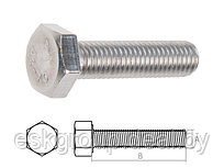 Болт М8х35 шестигр., нерж.сталь (А2), DIN 933 (100 шт в карт. уп.) (STARFIX)