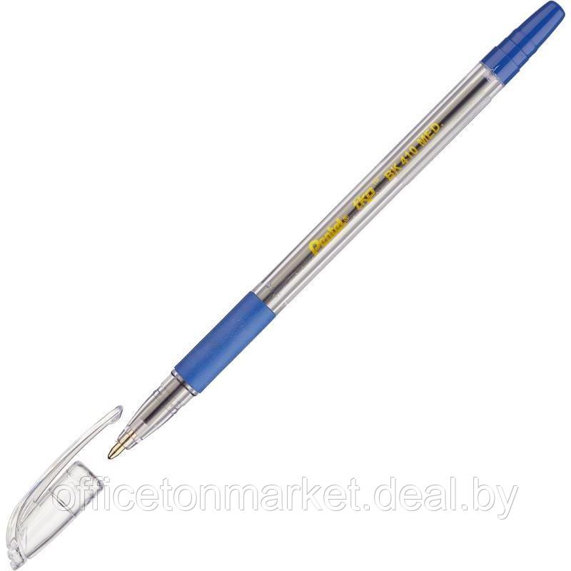 Ручка шариковая "BK410", 1.0 мм, прозрачный, стерж. синий - фото 1 - id-p200077485