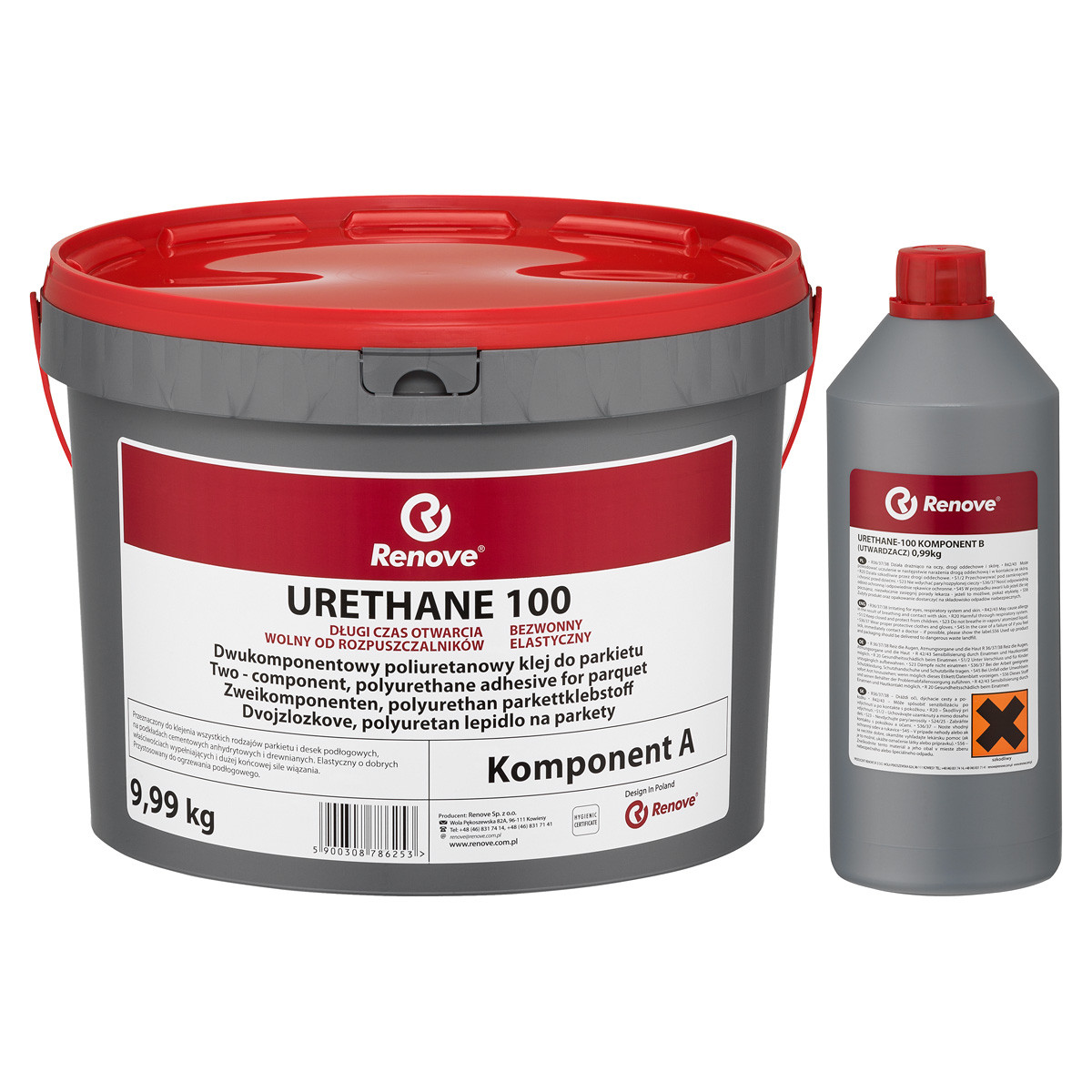 Renove URETHANE-100 2-х компонентный полиуретановый клей для паркета (9,99 кг)