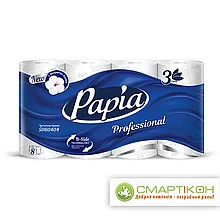 Бумага туалетная Papia Professional трёхслойная, 8 рулонов