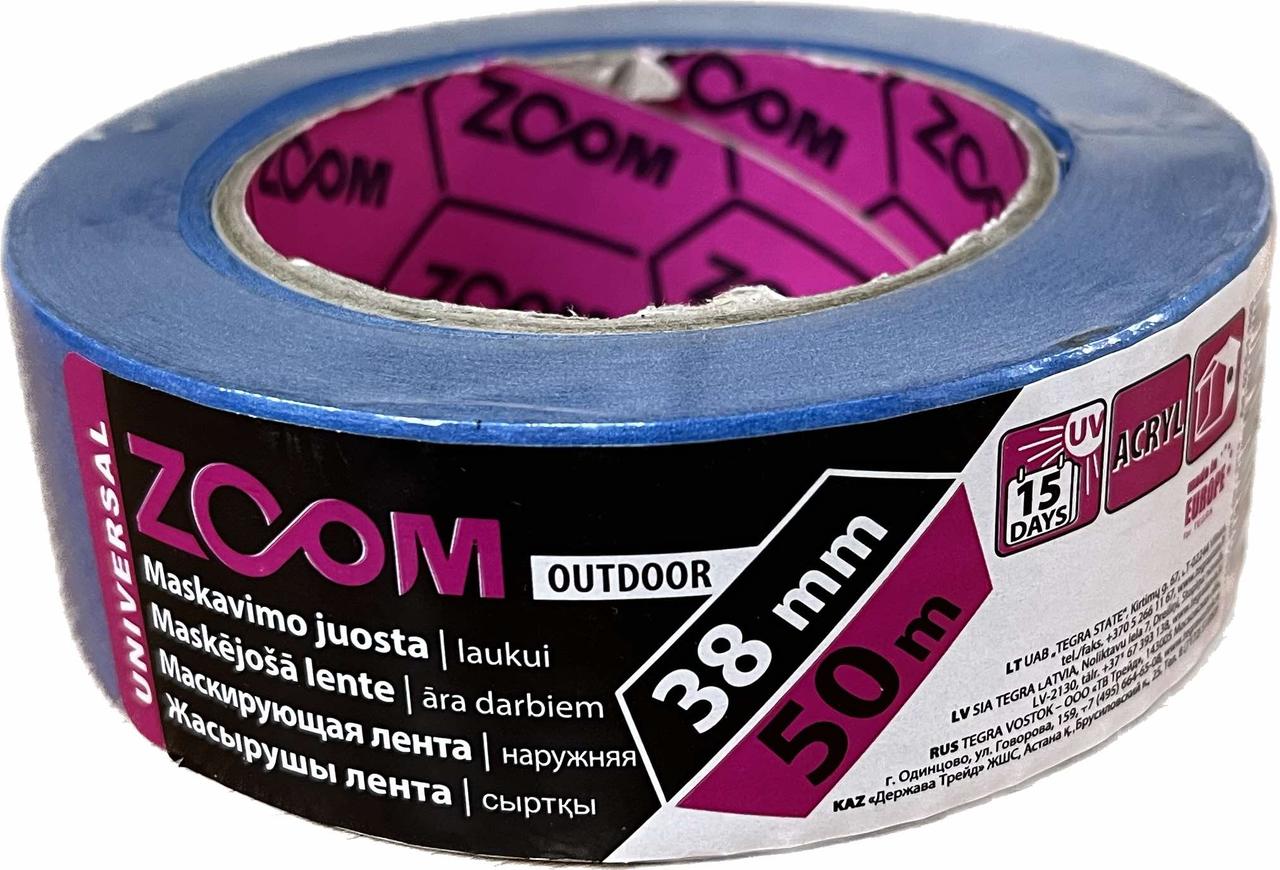Лента малярная профессиональная 38мм х 50м ZOOM, синяя (02-5-1-300 ...