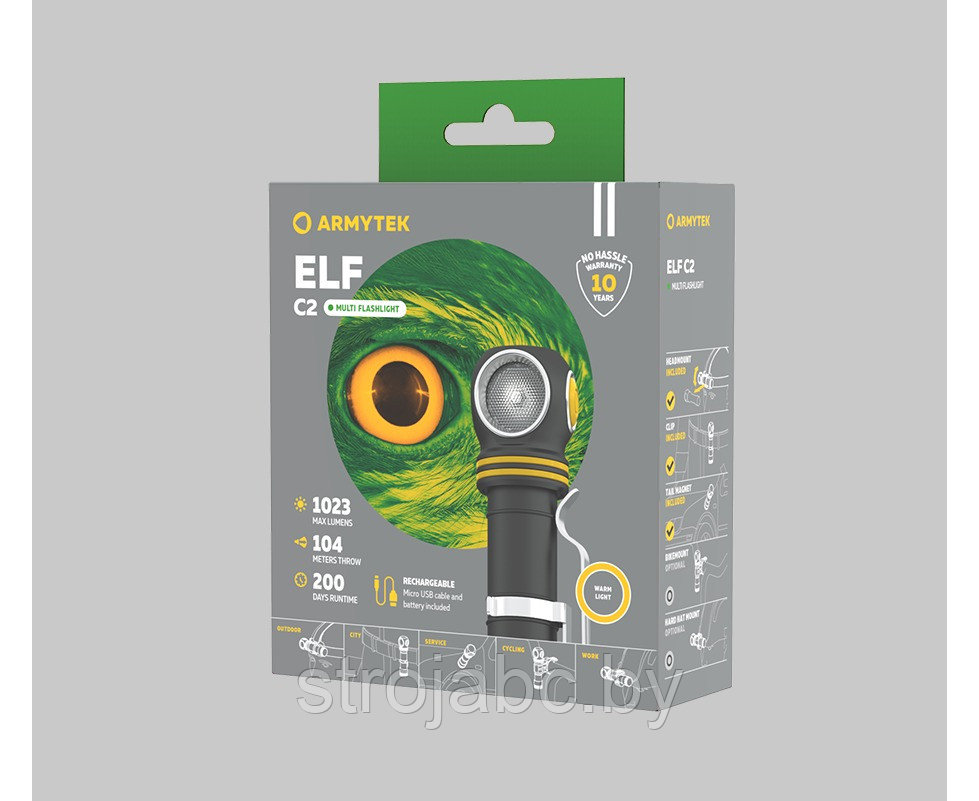 Armytek Elf C2 Micro USB (теплый свет) - фото 2 - id-p200134347