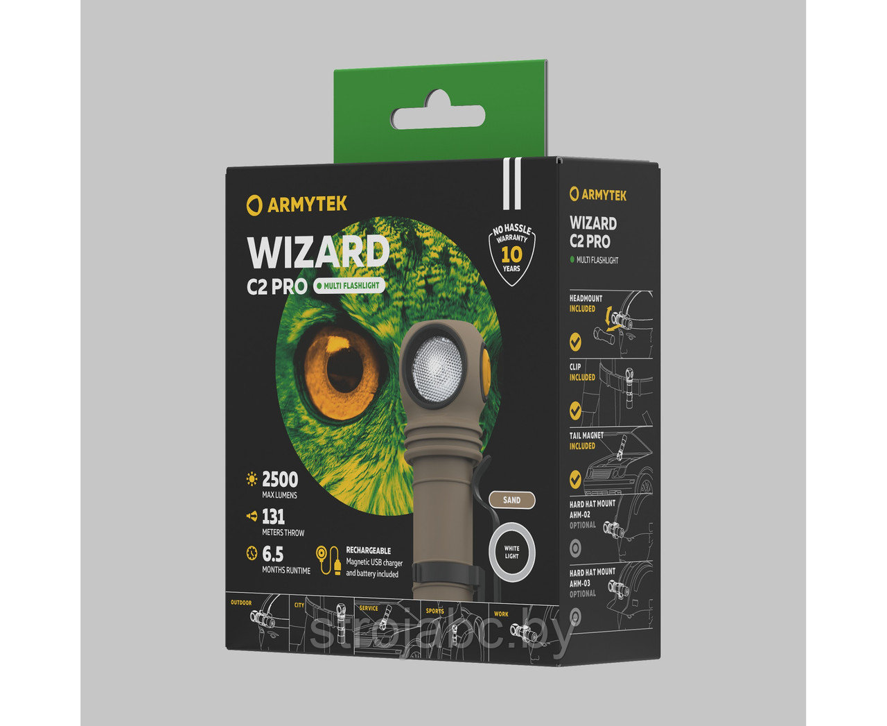 Armytek Wizard C2 Pro Magnet USB Sand (холодный свет) - фото 4 - id-p200144999