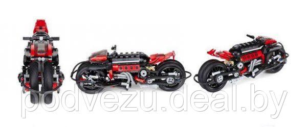 Футуристичный мотоцикл (конструктор XingBao XB-03021), 680 деталей - фото 4 - id-p200090283
