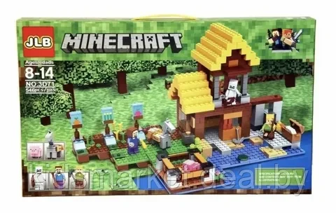 Конструктор JLB 3D71 Minecraft Фермерский коттедж (аналог Lego Minecraft 21144) 546 деталей