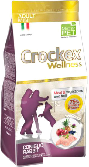 Сухой корм для собак Crockex Wellness Mini Adult Rabbit & Rice 7.5 кг - фото 1 - id-p199379391