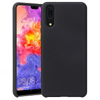 Силиконовый чехол Silicone Case черный для Huawei P20 Lite