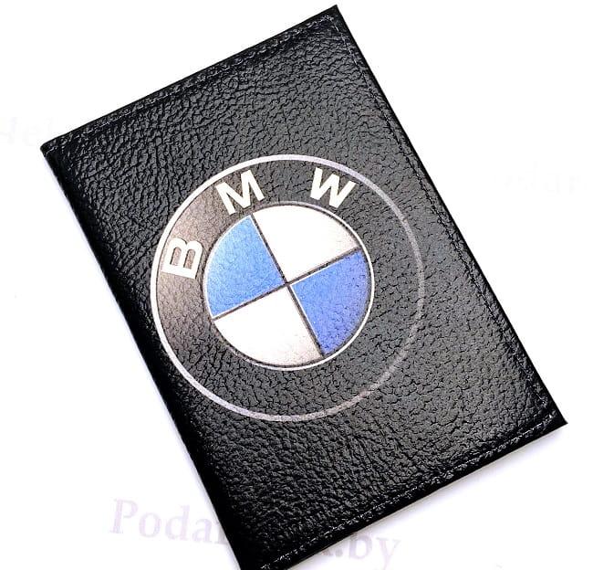 Обложка для автодокументов «BMW» натуральная кожа - фото 1 - id-p200156421