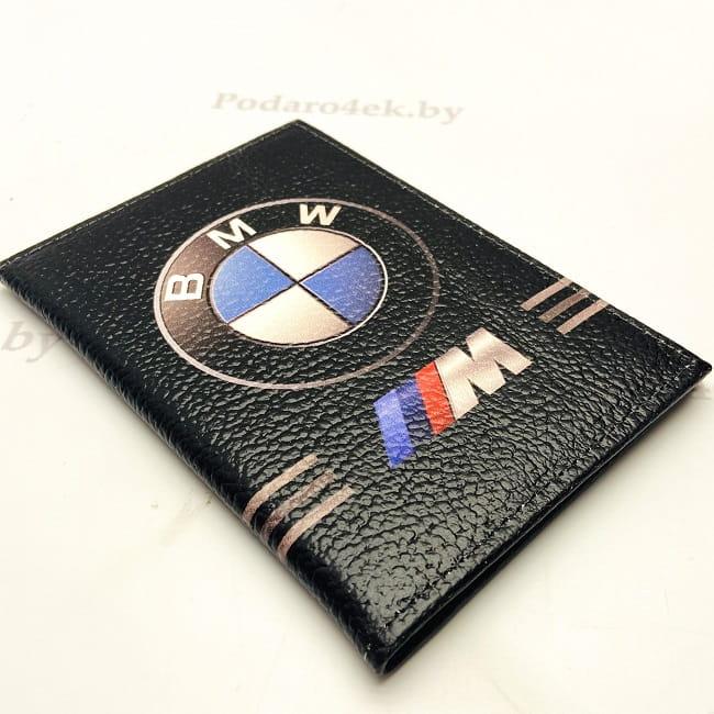 Обложка для автодокументов «BMW M» натуральная кожа - фото 2 - id-p200156422