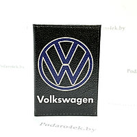 Обложка для автодокументов «Volkswagen» кожаная