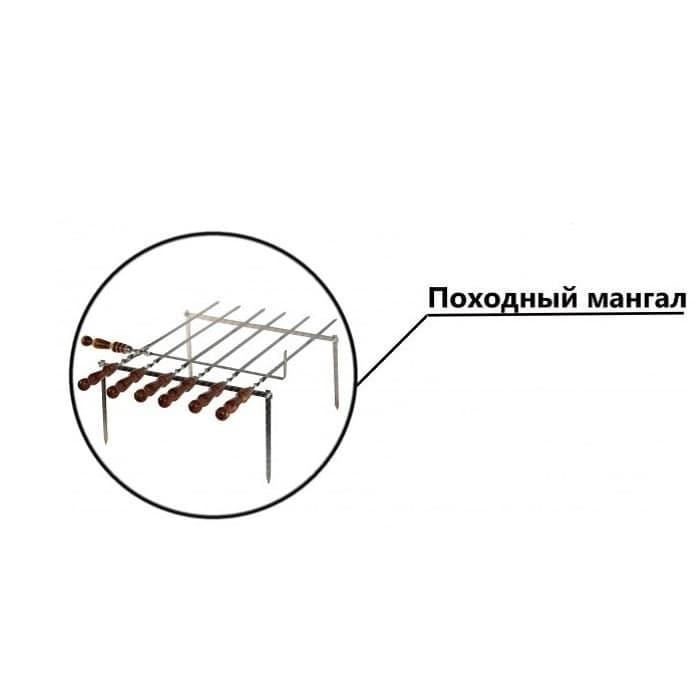 Набор для шашлыка в кожаном чемодане «ЛЕВ» 29 предметов - фото 7 - id-p200156455