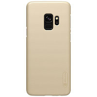 Пластиковый чехол с пленкой Nillkin Super Frosted Shield Золотой для Samsung G960 Galaxy S9