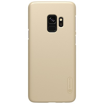 Пластиковый чехол с пленкой Nillkin Super Frosted Shield Золотой для Samsung G960 Galaxy S9 - фото 1 - id-p199869514