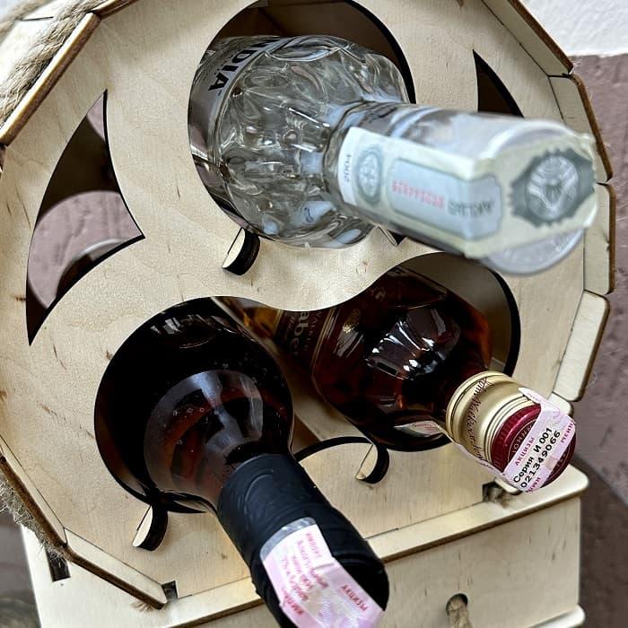 Мини-бар бочка «Elite» деревянный на 3 бутылки - фото 6 - id-p200156563