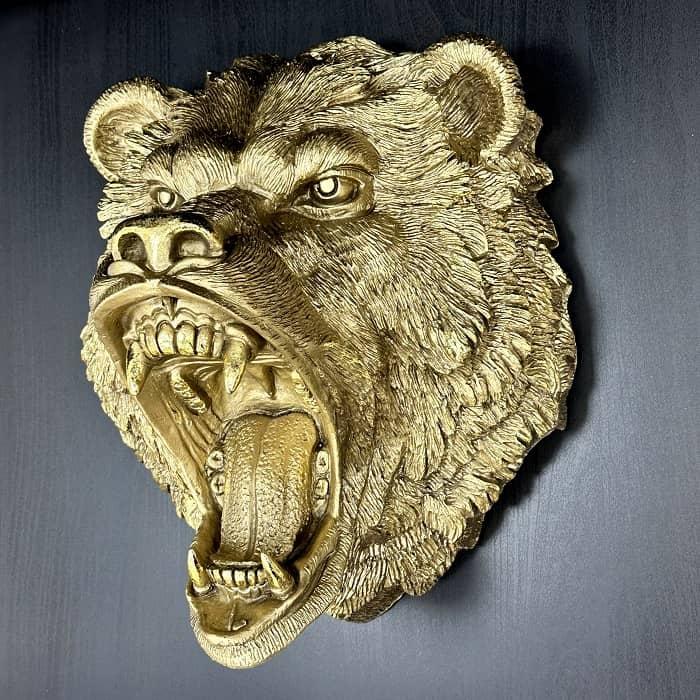 Барельеф большая голова Медведя из полистоуна H-41 см. - фото 1 - id-p200156576