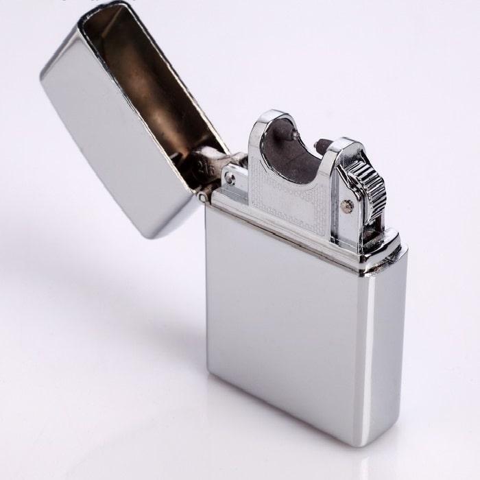 Импульсно-дуговая зажигалка USB серебро - фото 3 - id-p200156585