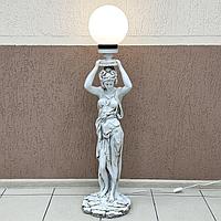 Светильник напольный «Девушка» цвет: белый антик, Н-110 см