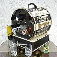 Мини-бар бочка «ABSOLUT» на 3 бутылки