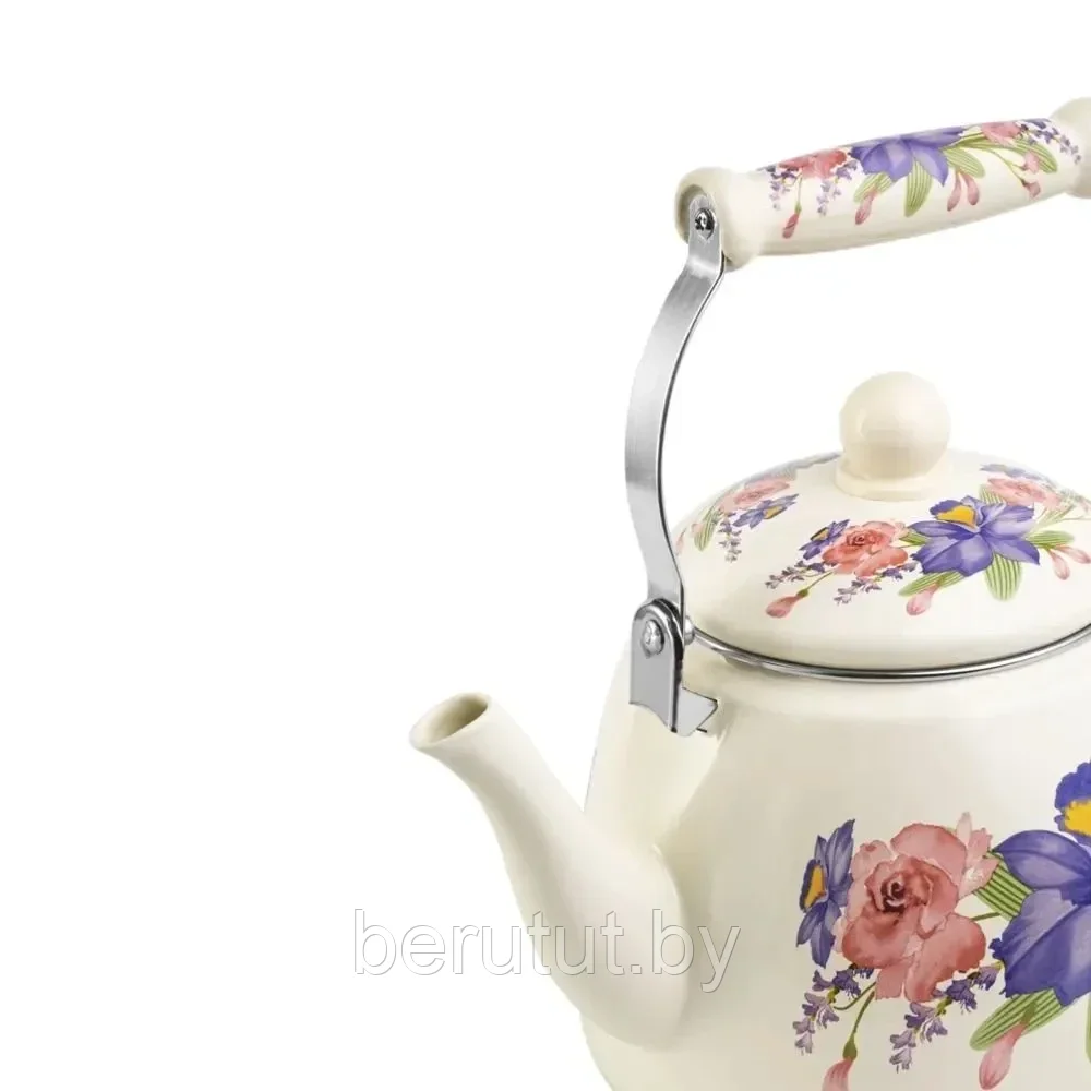 Чайник на плиту белый заварочный HOFFMANN 2.5 л - фото 2 - id-p200158921