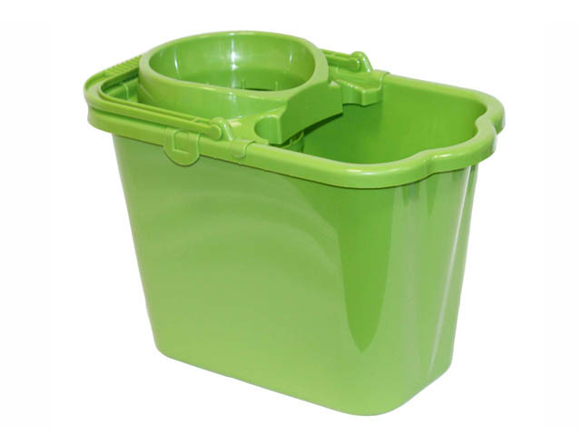 Ведро пласт.9,5л с отжимом (зеленый) IDEA - фото 1 - id-p199921550