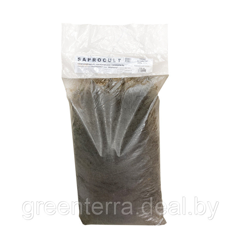 Сапрокульт (обогащенный сапропель), смесь оргономинеральная щелочная, 15 кг - фото 1 - id-p200160664