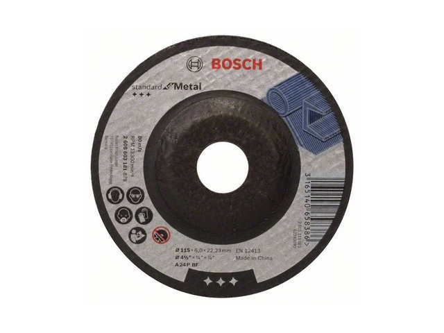 Круг обдирочный 115х6x22.2 мм для металла Standard BOSCH - фото 1 - id-p199934537