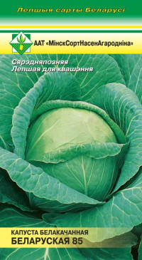 Семена Капуста Белорусская 85 (0,5 гр) МССО - фото 1 - id-p113432584