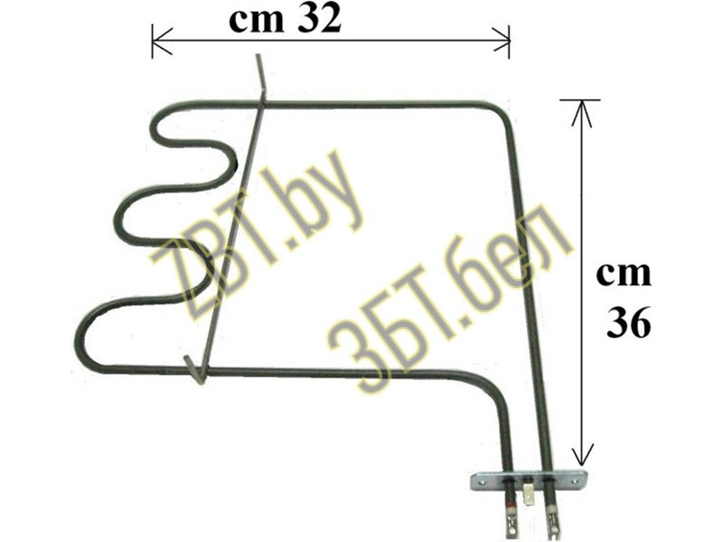 Тэн (нагревательный элемент) нижний для духовки Zanussi COK110ZN (3570076038, 3581907387, 00203120) - фото 3 - id-p176524605