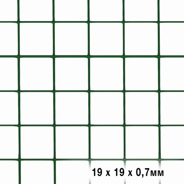 Сетка универсальная, 1 × 5 м, ячейка 1,9 × 1,9 см, толщина 0,7 мм, металл в пластике - фото 2 - id-p200163876