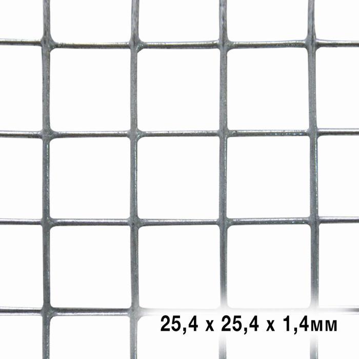 Сетка универсальная, 0,5 × 5 м, ячейка 2,54 × 2,54 см, толщина 1,4 мм, оцинкованный металл - фото 2 - id-p200163879