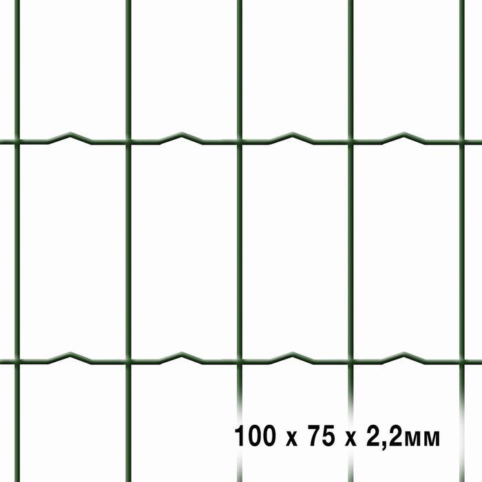 Сетка универсальная, 1 × 10 м, ячейка 10 × 7,5 см, толщина 2,2 мм, оцинкованный металл в пластике - фото 2 - id-p200163885