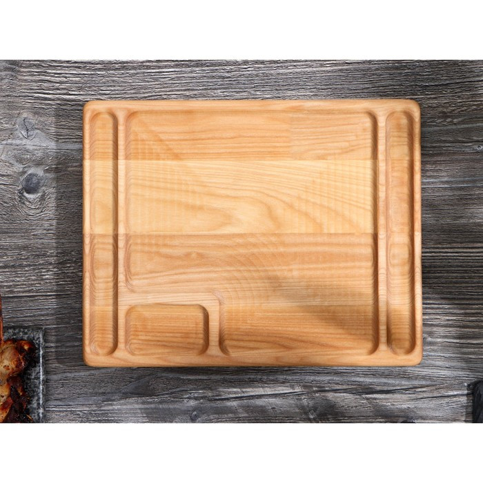 Доска-тарелка для подачи стейка Adelica, 28×22×1,8 см, берёза - фото 4 - id-p200171180