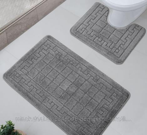 Набор ковриков для ванной "KARNA" MALDIV 50х80+50х40 серый - фото 1 - id-p200068213